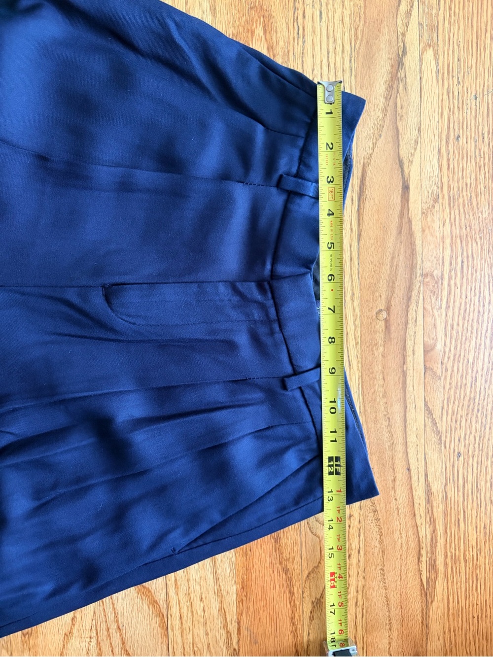 Madewell Harlow Navy Wide-Leg Pleated Dress Pants - Picture 5 of 12